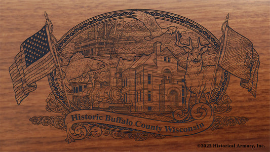 Buffalo County Wisconsin Engraved Rifle Buttstock