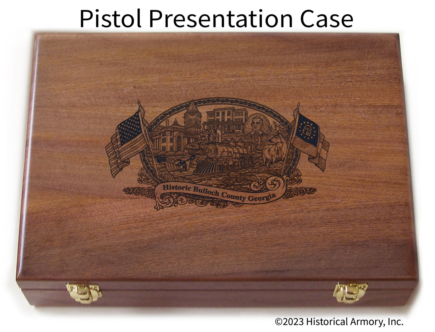 Bulloch County Georgia Engraved .45 Auto Ruger 1911 Presentation Case