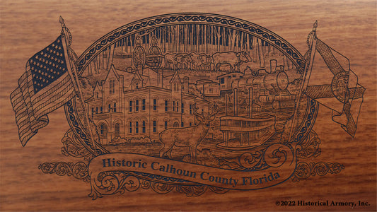 Calhoun County Florida Engraved Rifle Buttstock