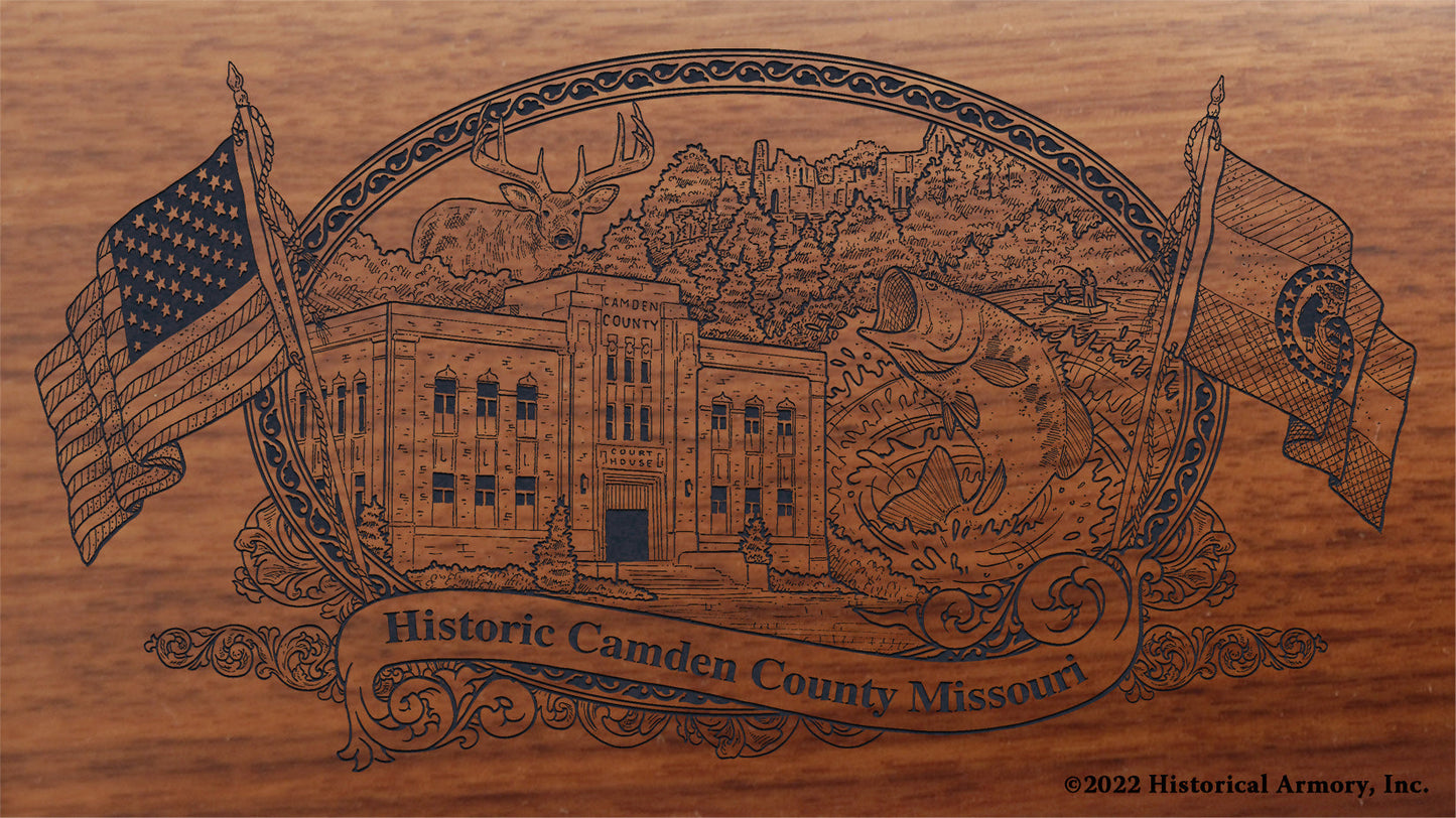 Camden County Missouri Engraved Rifle Buttstock
