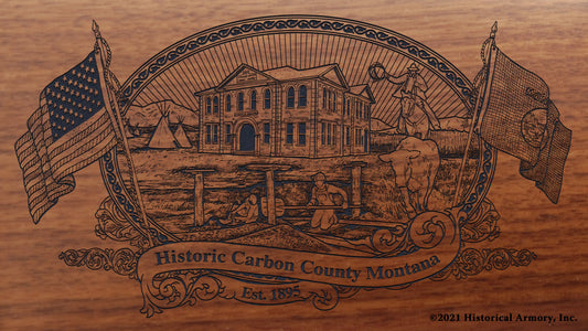 Carbon County Montana Engraved Rifle Buttstock