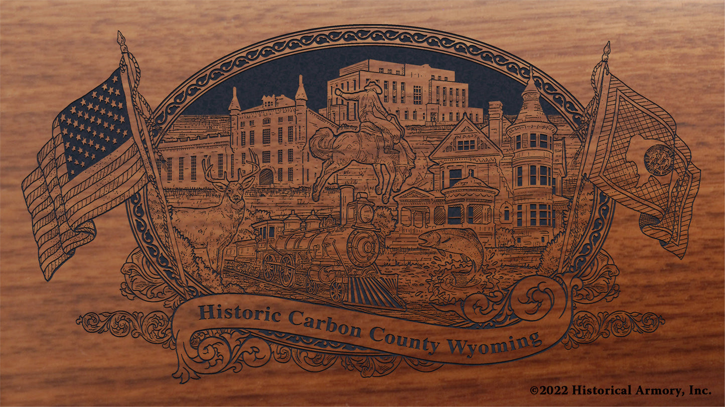Carbon County Wyoming Engraved Rifle Buttstock