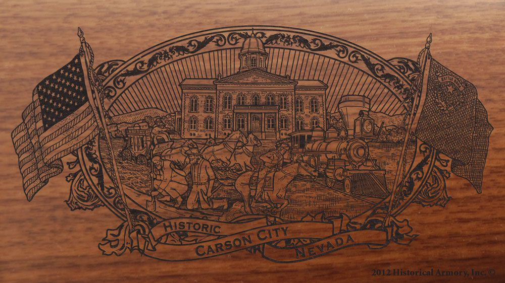carson city county nevada engraved rifle buttstock
