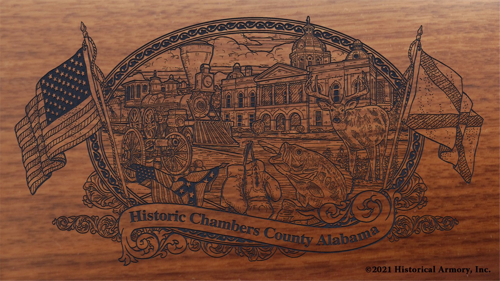 Engraved artwork | History of Chambers County Alabama | Historical Armory