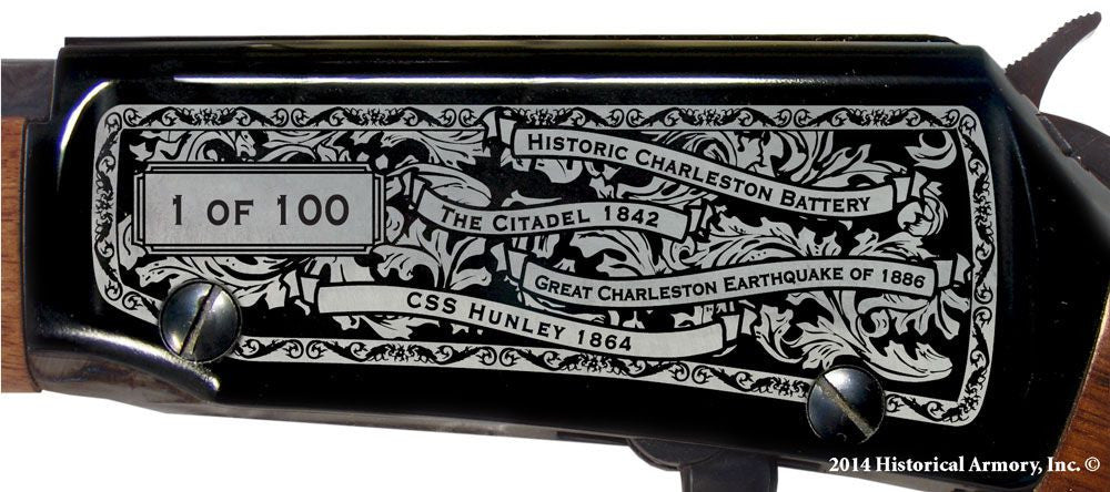 charleston county south carolina engraved rifle h001 receiver
