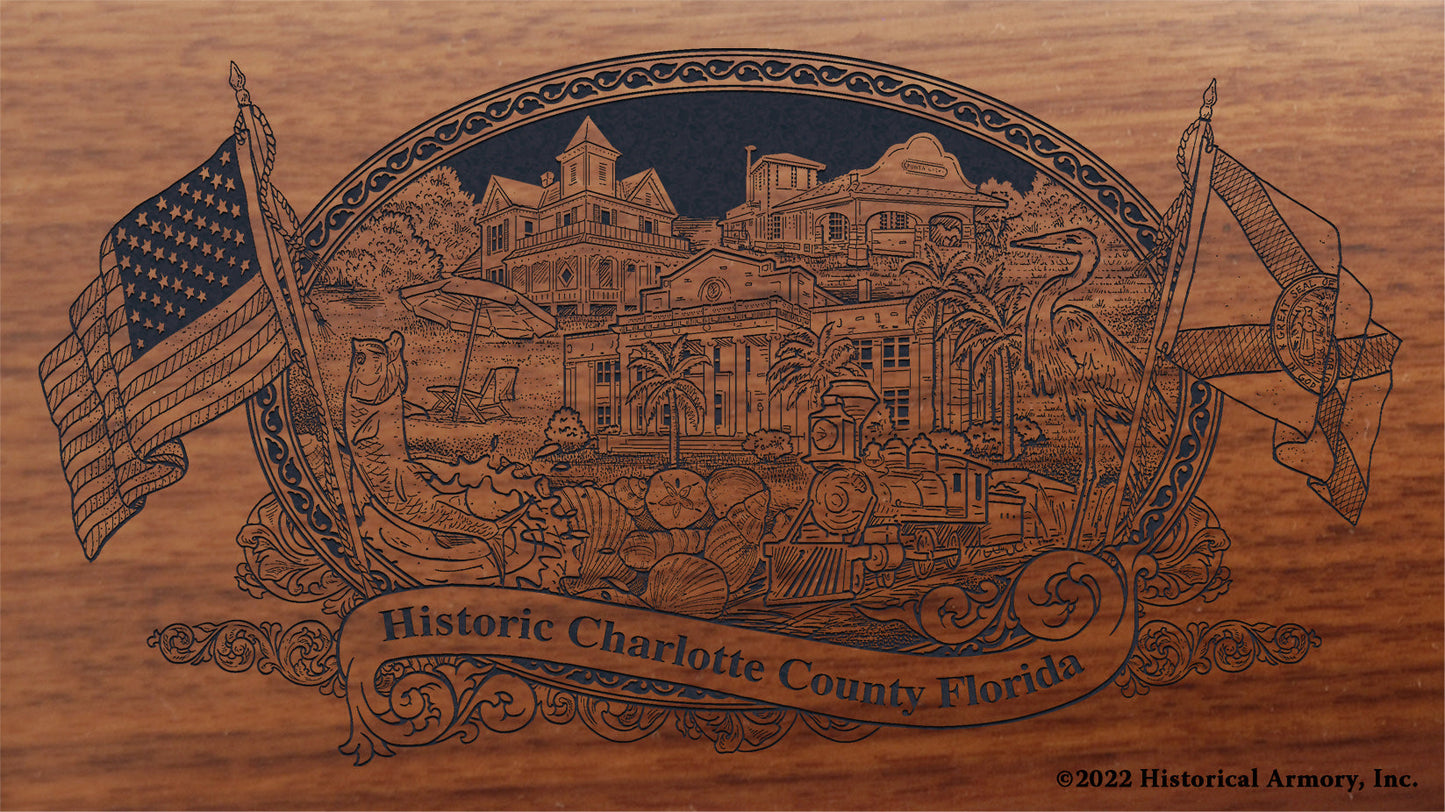 Charlotte County Florida Engraved Rifle Buttstock