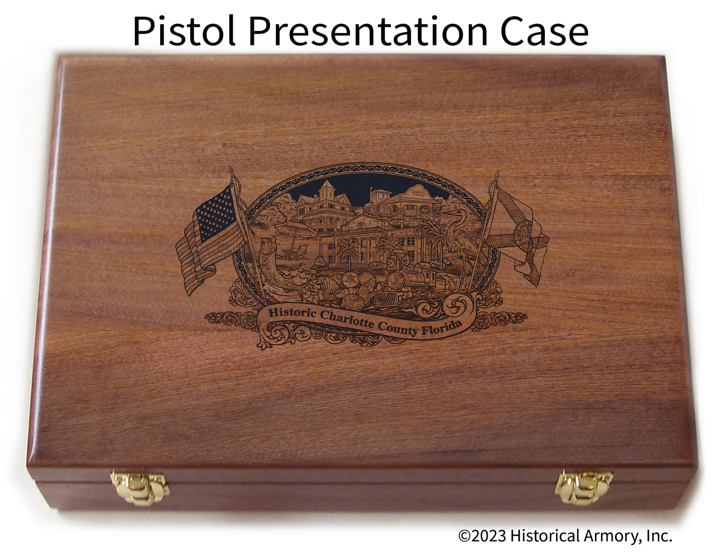 Charlotte County Florida Engraved .45 Auto Ruger 1911 Presentation Case