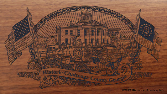 Chattooga County Georgia Engraved Rifle Buttstock