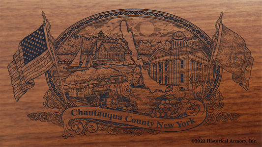 Chautauqua County New York Engraved Rifle Buttstock