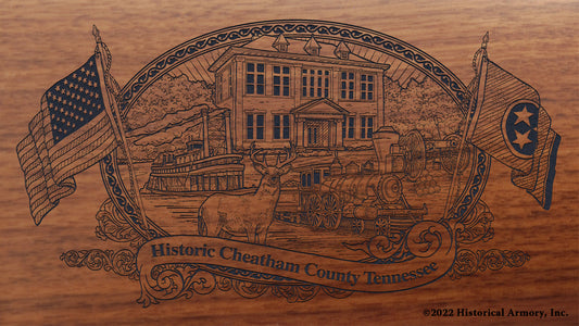 Cheatham County Tennessee Engraved Rifle Buttstock