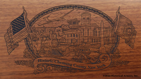 Chemung County New York Engraved Rifle Buttstock