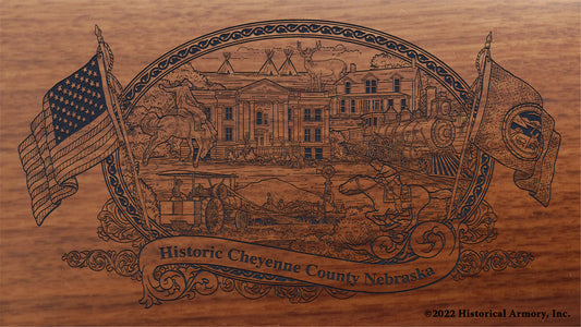 Cheyenne County Nebraska Engraved Rifle Buttstock