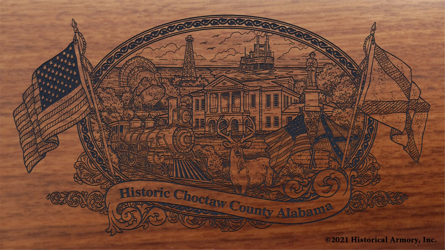 Engraved artwork | History of Choctaw  County Alabama | Historical Armory