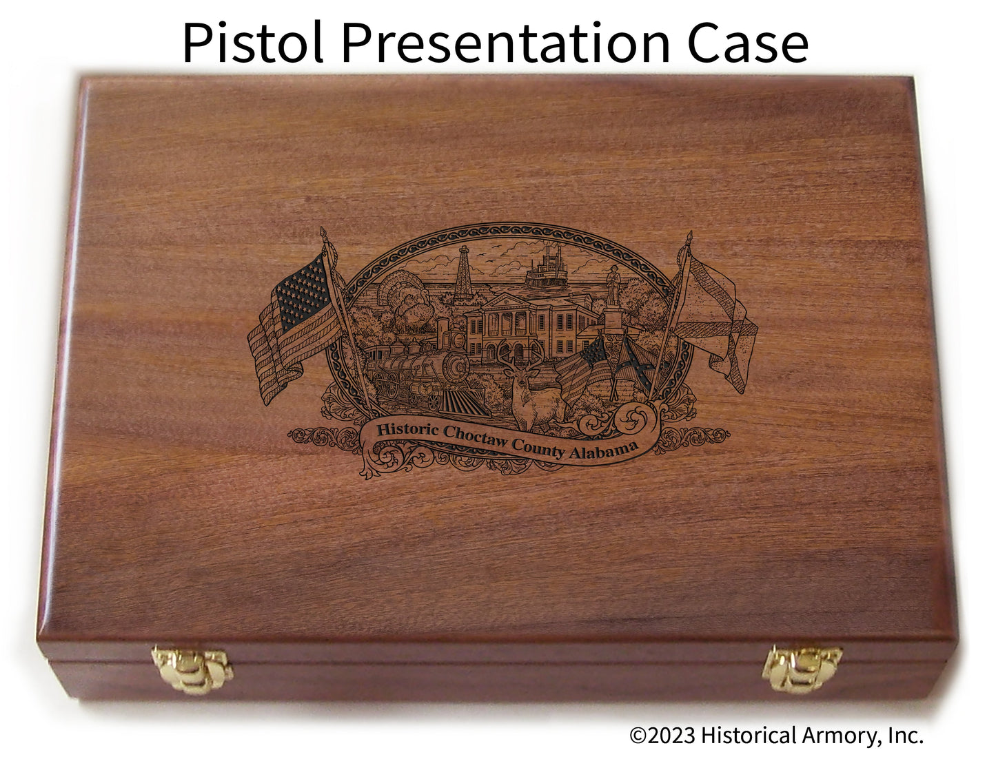 Choctaw  County Alabama Engraved .45 Auto Ruger 1911 Presentation Case