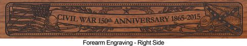 civil war 150th 1865 engraved rifle fart