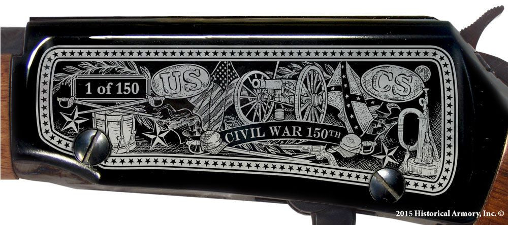 civil war 150th 1865 engraved rifle h001 receiver lt