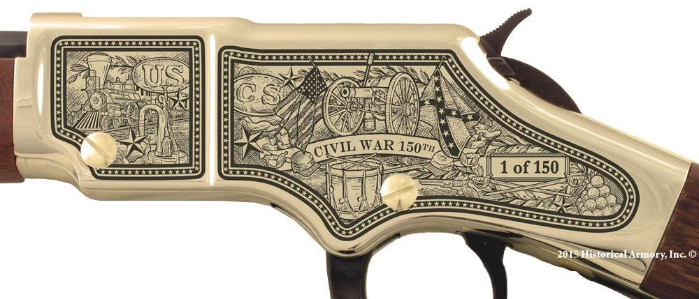 civil war 150th 1865 engraved rifle h004 receiver lt