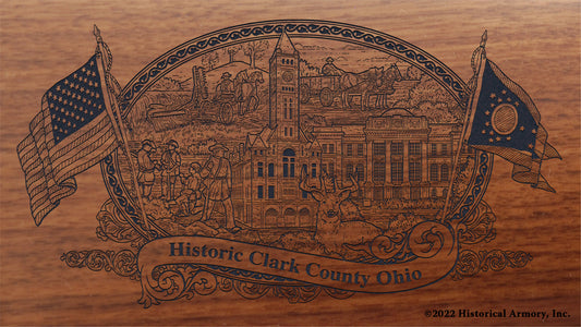 Clark County Ohio Engraved Rifle Buttstock