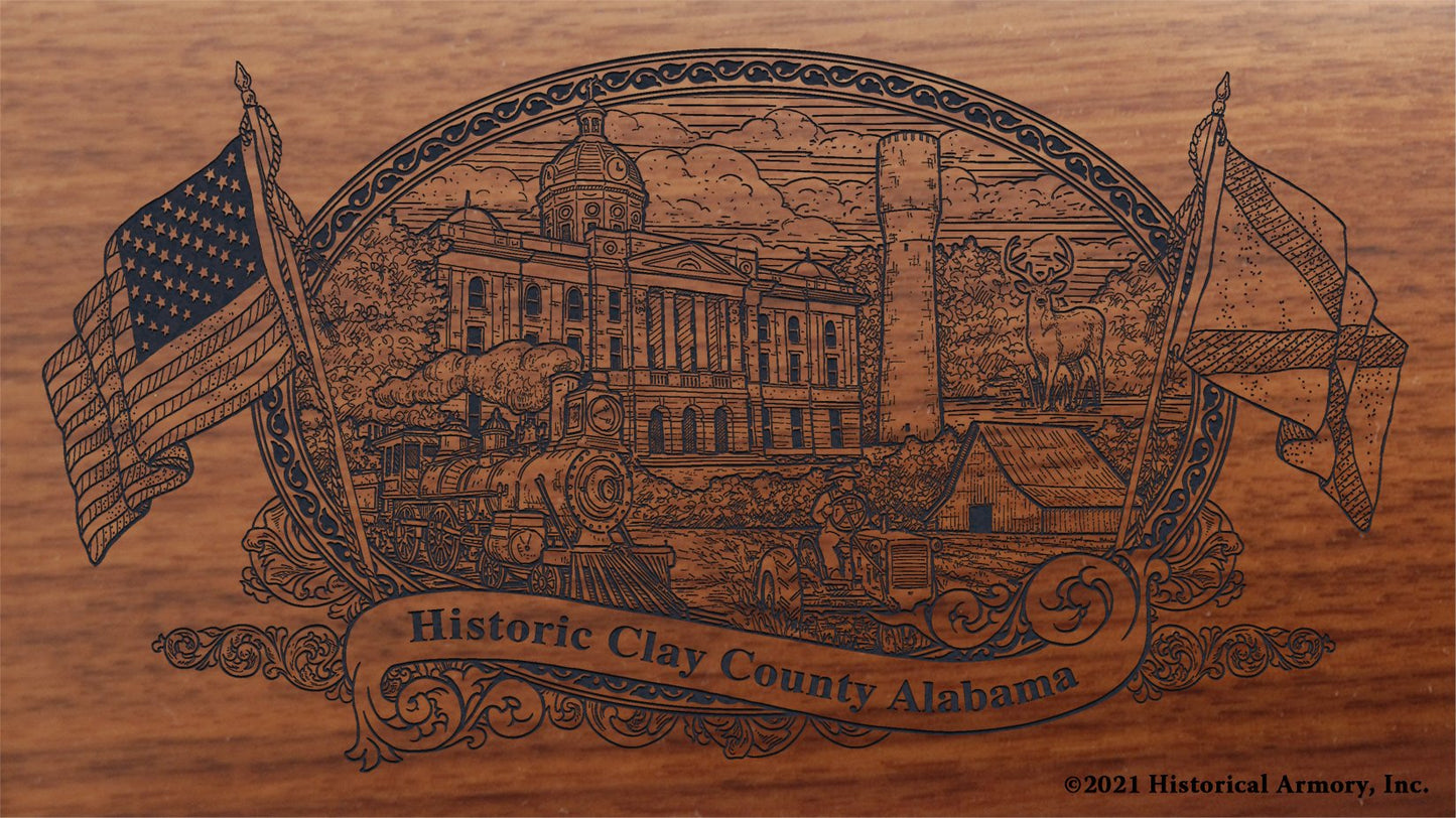 Engraved artwork | History of Clay County Alabama | Historical Armory