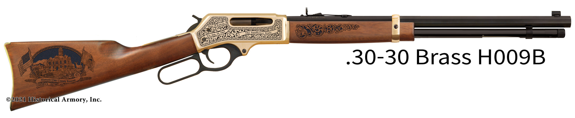 Clay County Kansas Engraved H009B .30-30 Rifle