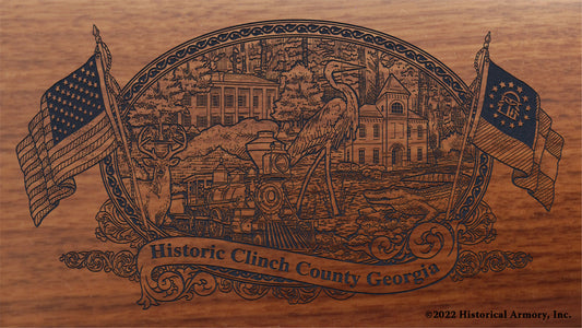 Clinch County Georgia Engraved Rifle Buttstock