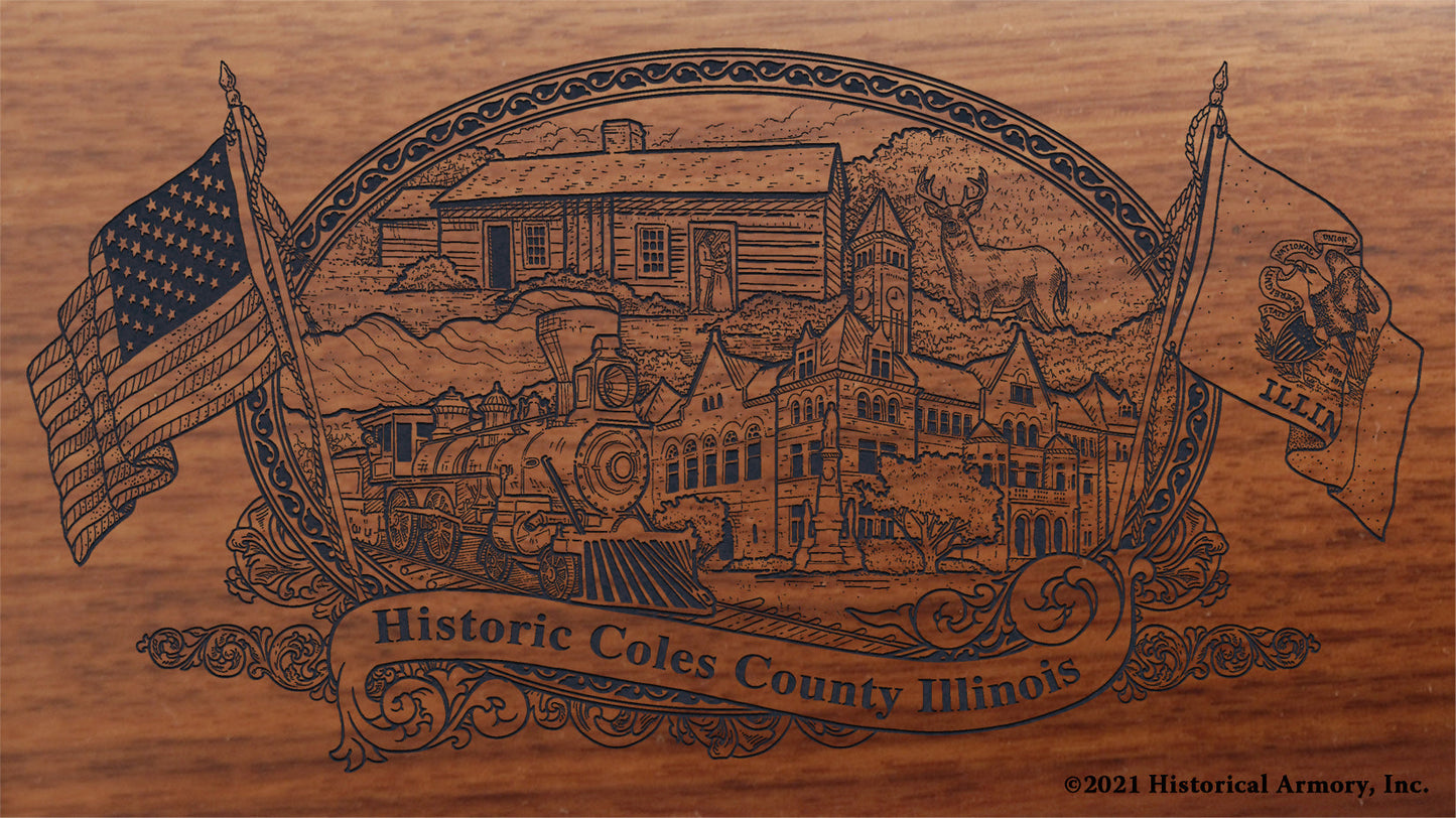 Engraved artwork | History of Coles County Illinois | Historical Armory