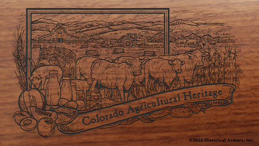 Colorado Agricultural Heritage Engraved Rifle Buttstock