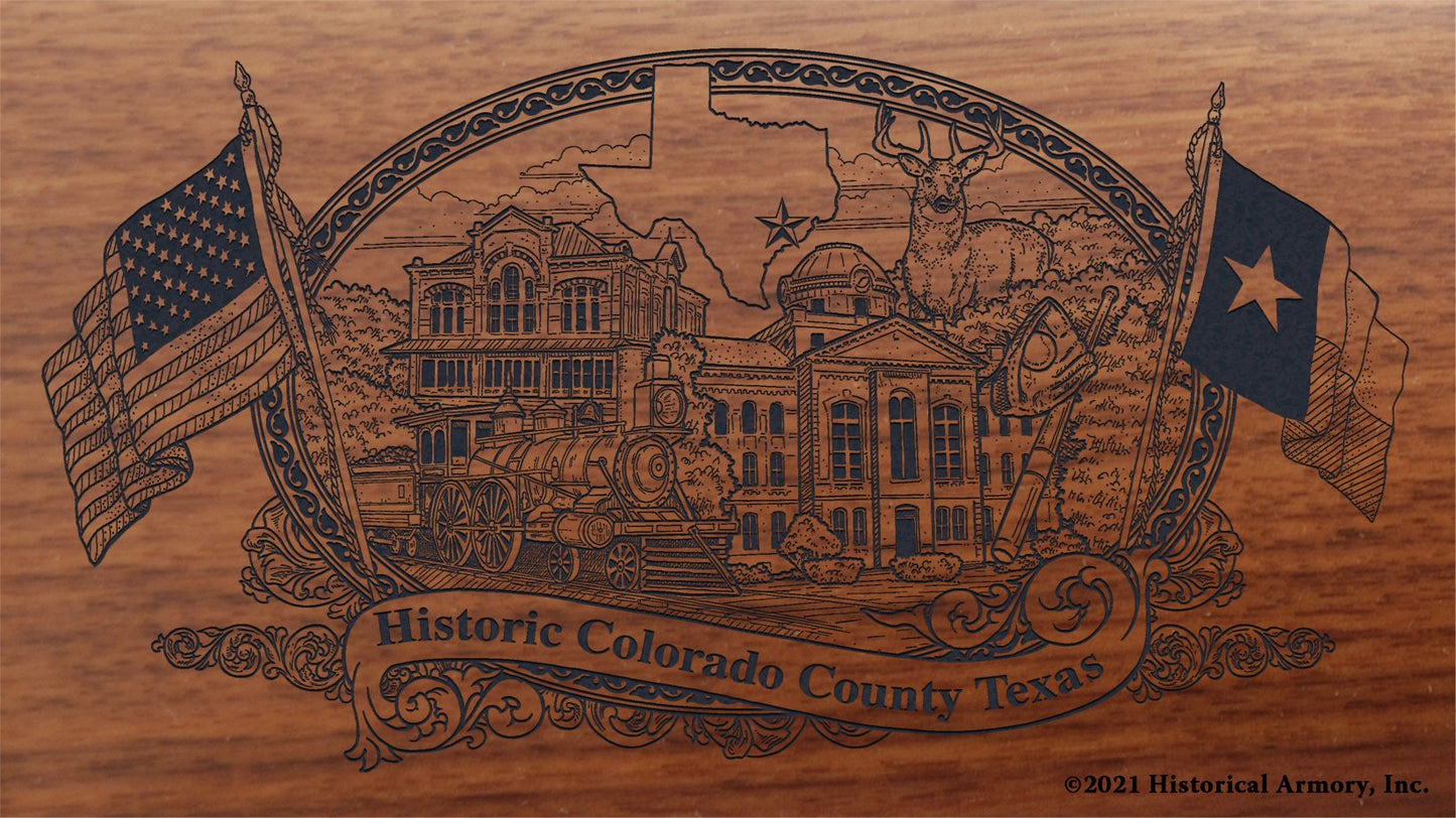Engraved artwork | History of Colorado County Texas | Historical Armory