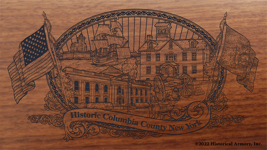 Columbia County New York Engraved Rifle Buttstock
