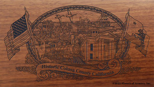 Colusa County California Engraved Rifle Buttstock