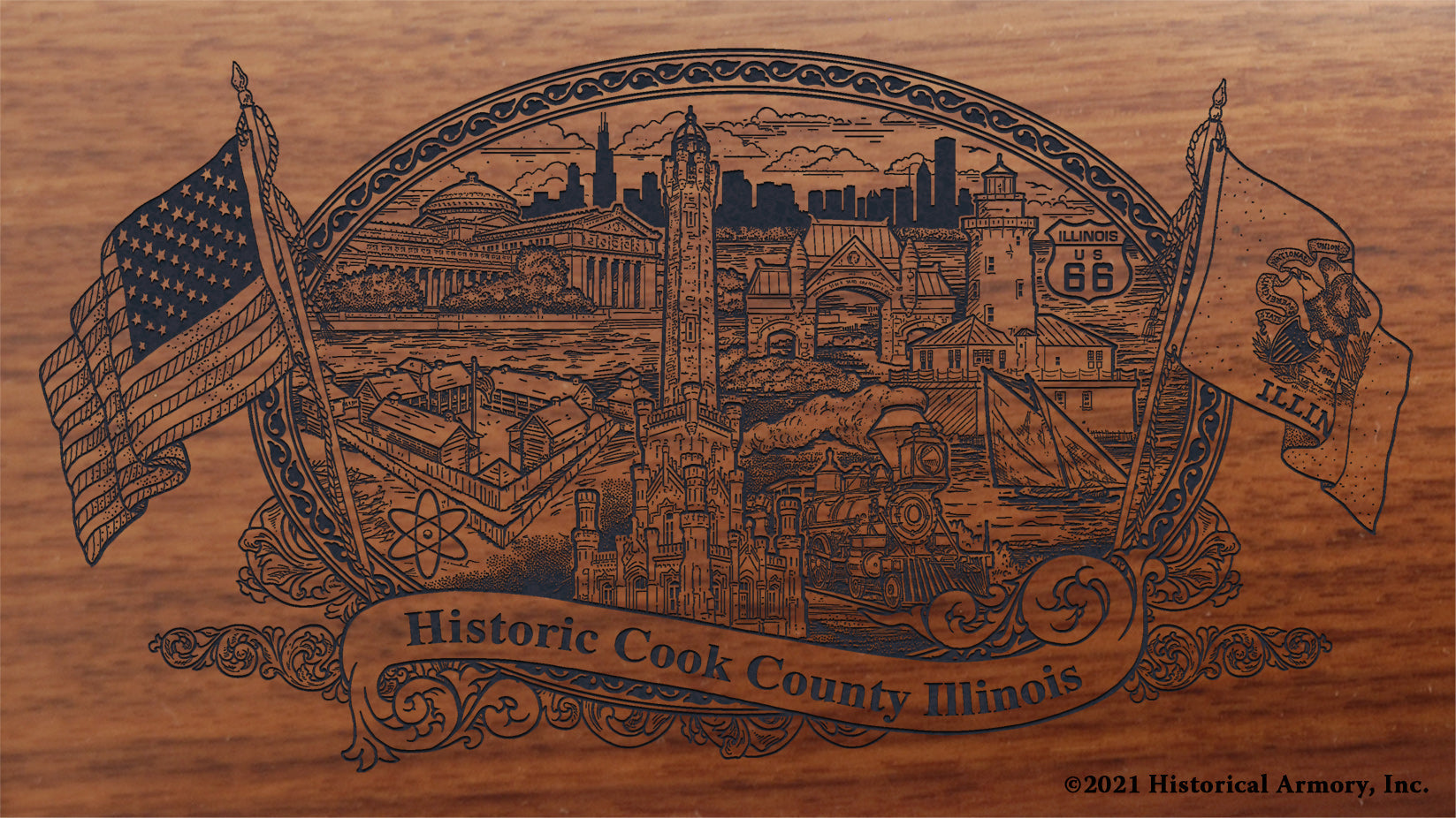 Engraved artwork | History of Cook County Illinois | Historical Armory