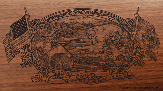 Coös County New Hampshire Engraved Rifle