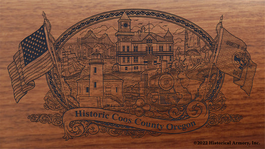 Coos County Oregon Engraved Rifle Buttstock