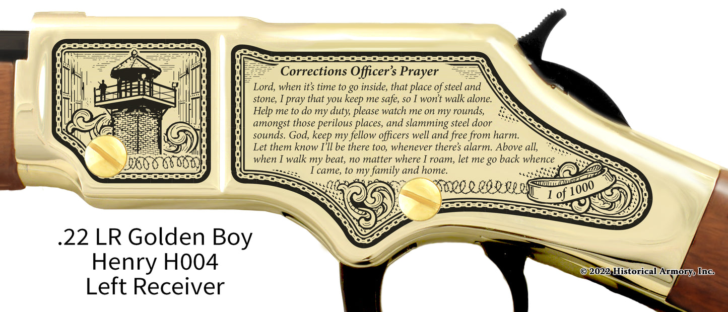 Corrections Officer's Prayer Henry Golden Boy Engraved Rifle