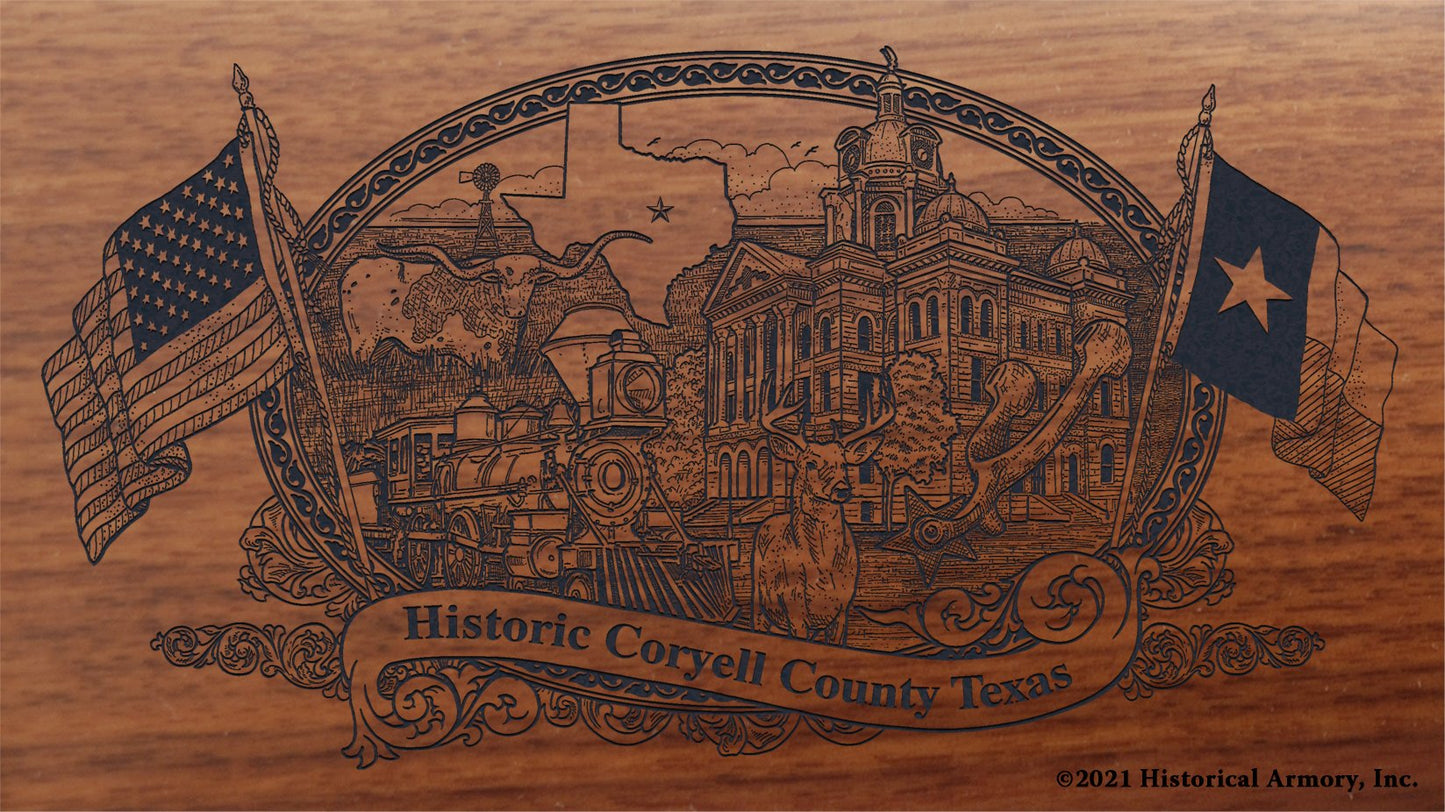 Engraved artwork | History of Coryell County Texas | Historical Armory