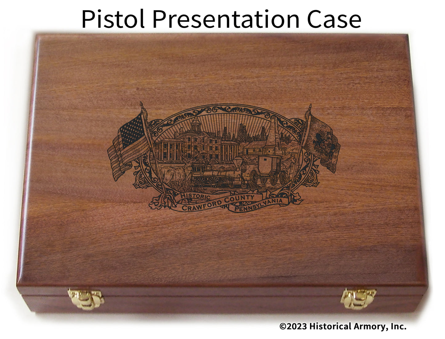 Crawford County Pennsylvania Engraved .45 Auto Ruger 1911 Presentation Case