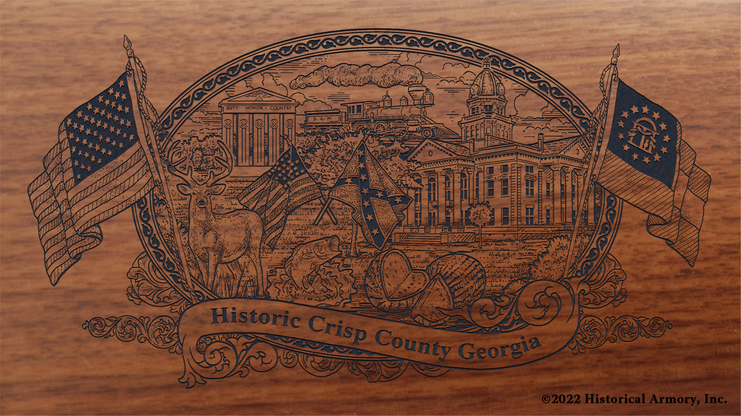 Crisp County Georgia Engraved Rifle Buttstock