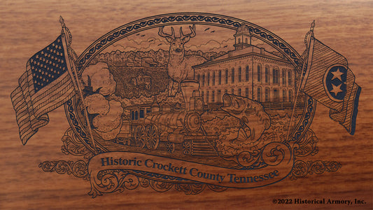 Crockett County Tennessee Engraved Rifle Buttstock