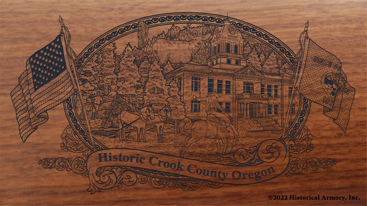Crook County Oregon Engraved Rifle Buttstock