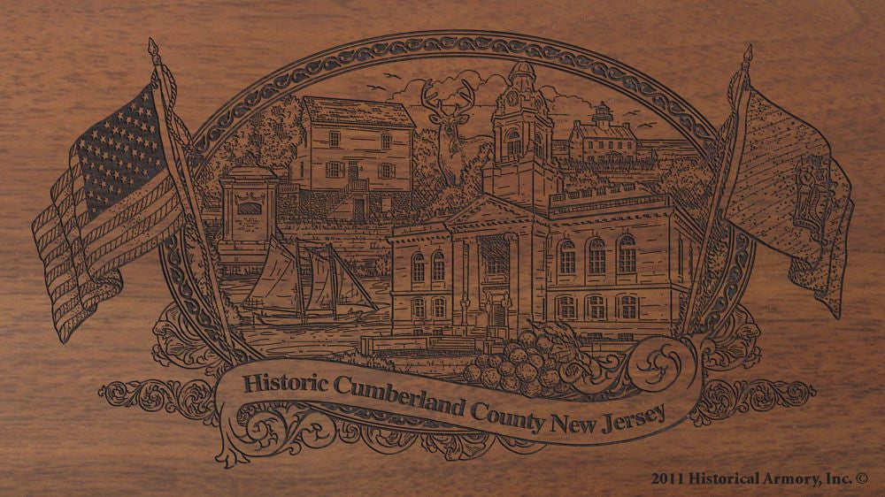 cumberland county new jersey engraved rifle buttstock
