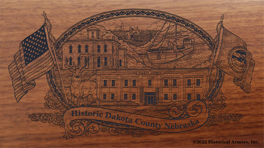 Dakota County Nebraska Engraved Rifle Buttstock