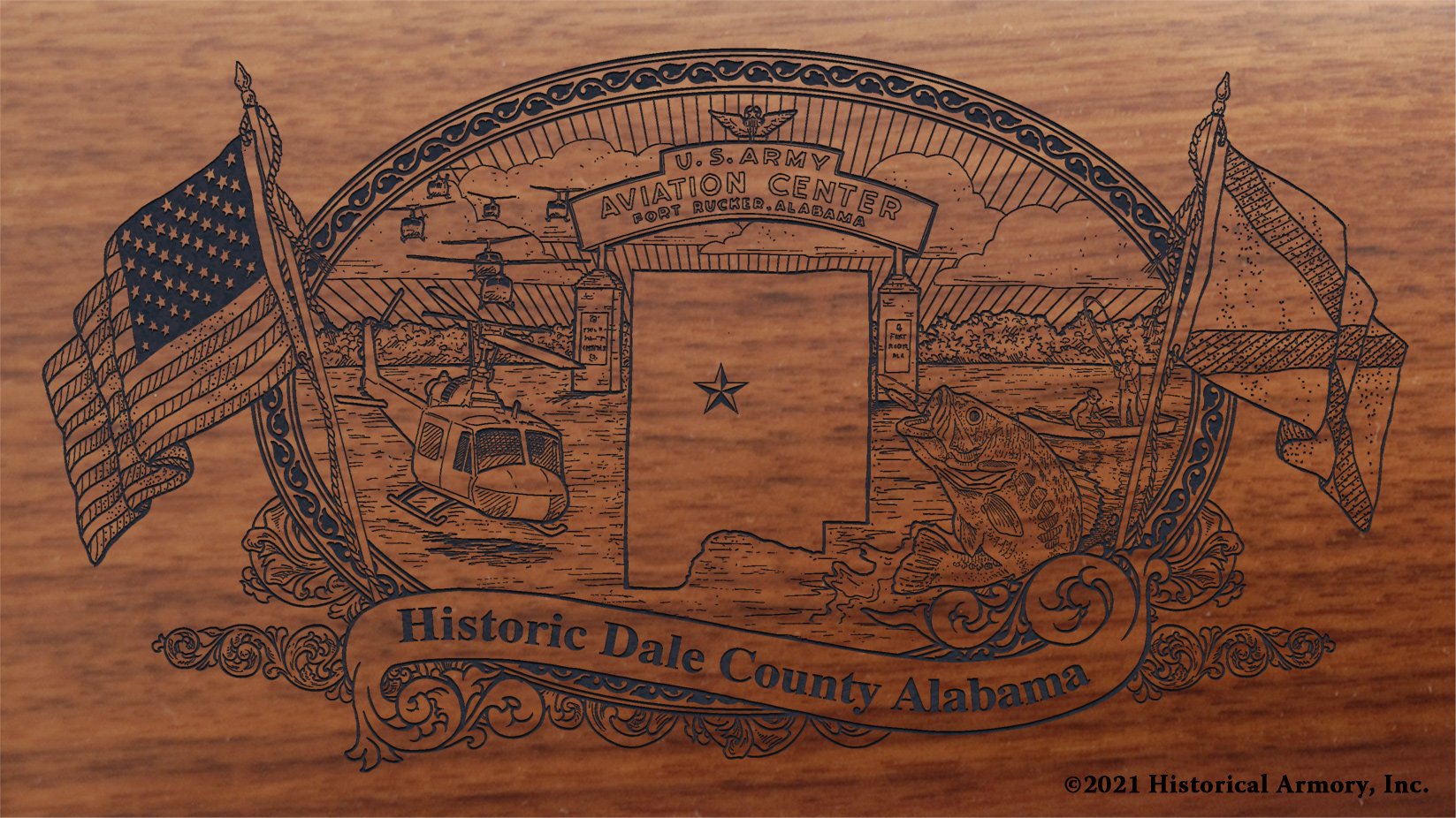 Engraved artwork | History of Dale County Alabama | Historical Armory