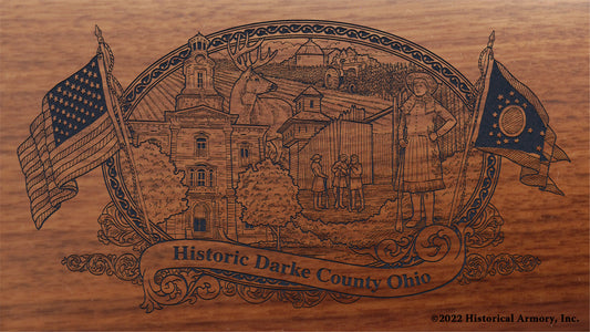 Darke County Ohio Engraved Rifle Buttstock
