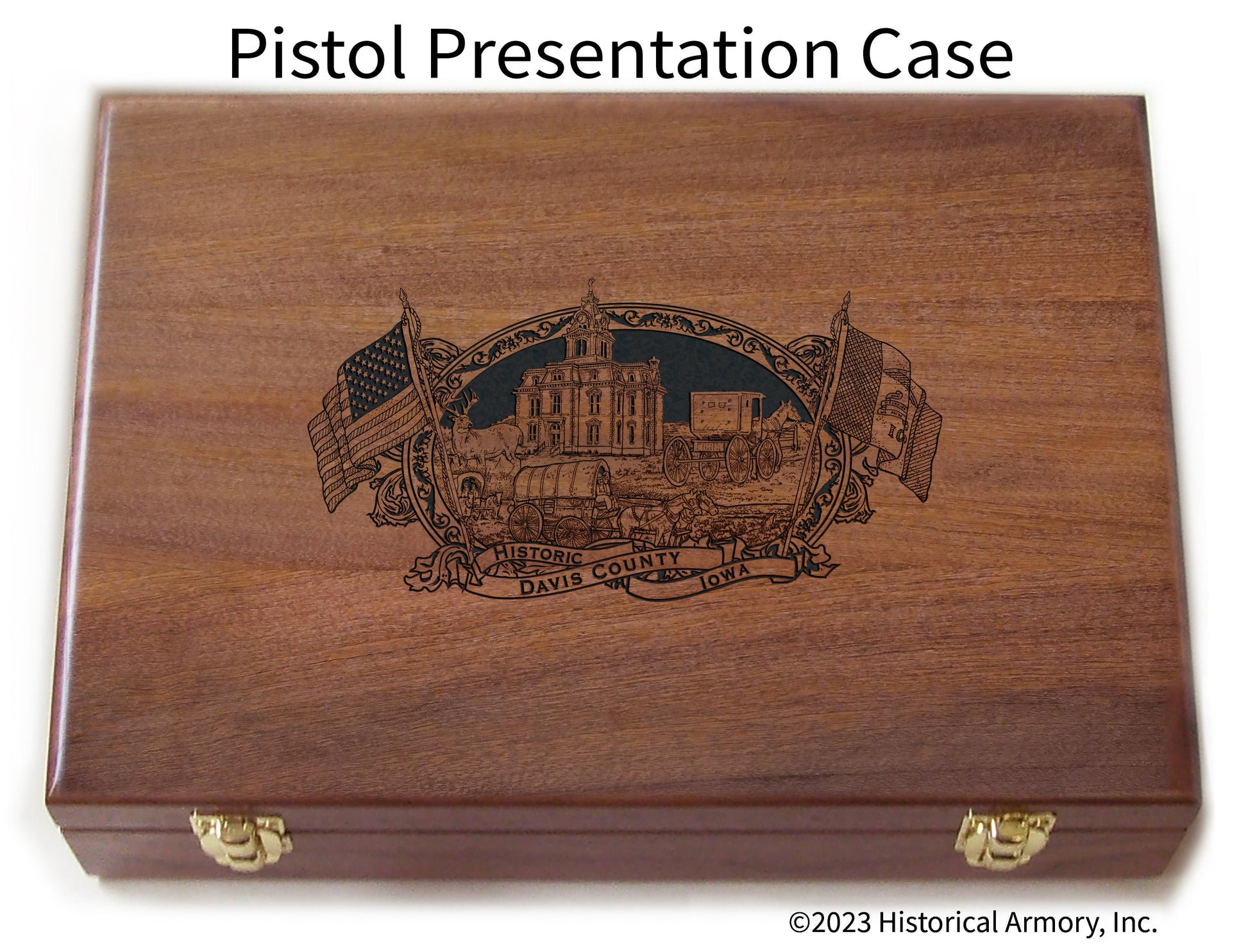 Davis County Iowa Engraved .45 Auto Ruger 1911 Presentation Case