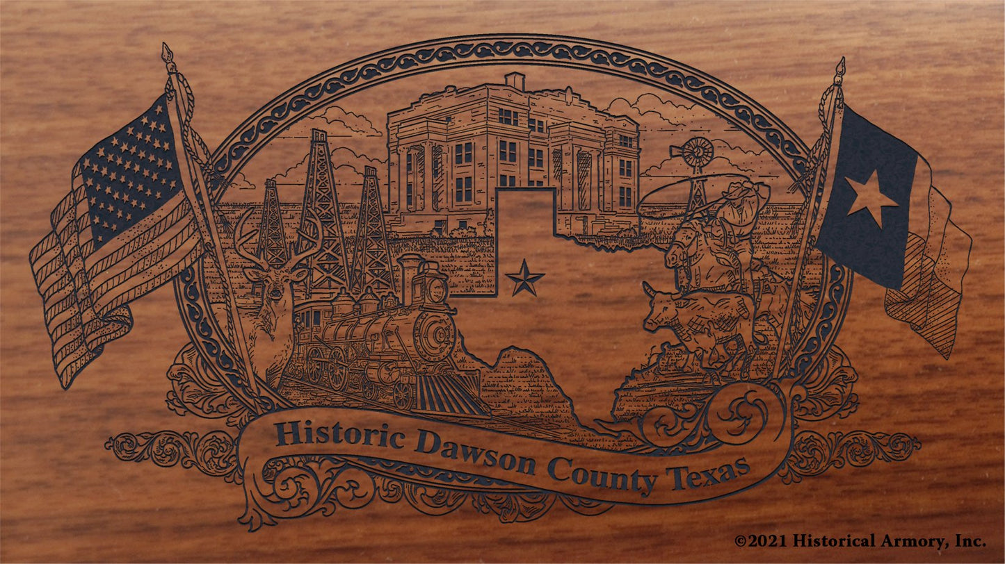 Engraved artwork | History of Dawson County Texas | Historical Armory