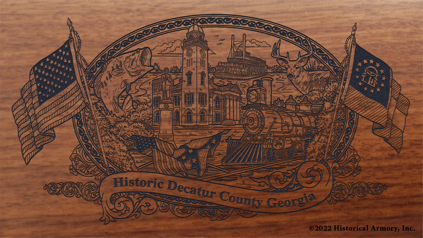 Decatur County Georgia Engraved Rifle Buttstock