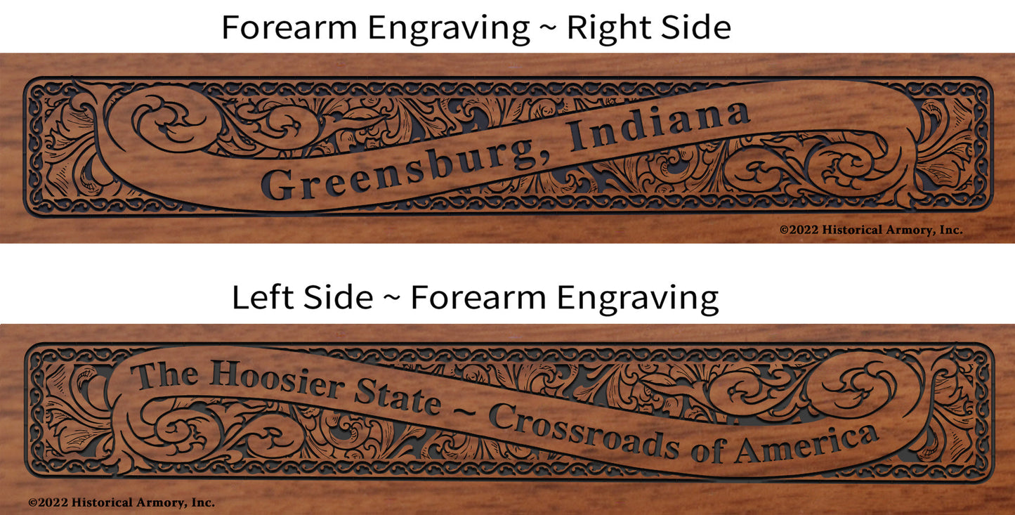 Decatur County Indiana Engraved Rifle Forearm