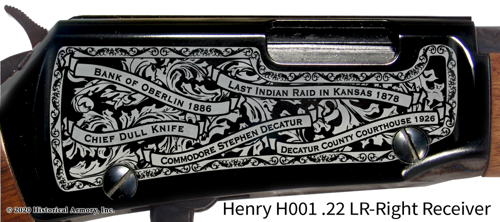 Decatur County Kansas Engraved Rifle