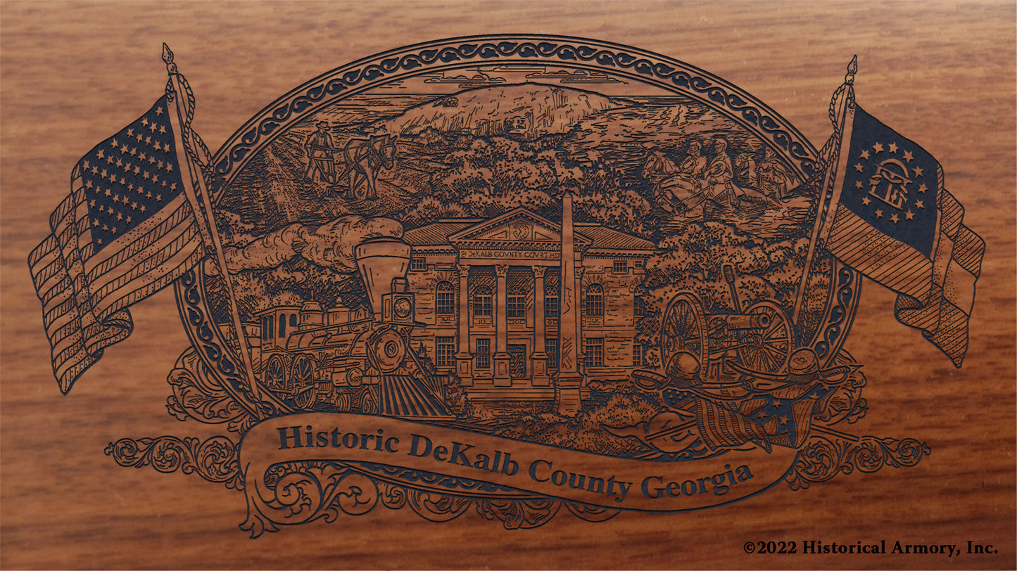 DeKalb County Georgia Engraved Rifle Buttstock