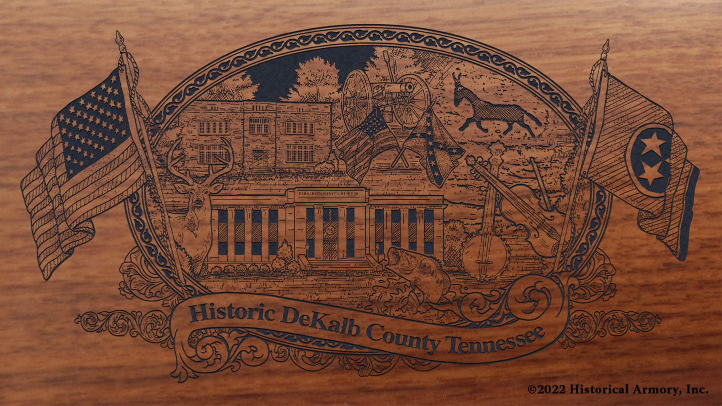 DeKalb County Tennessee Engraved Rifle Buttstock
